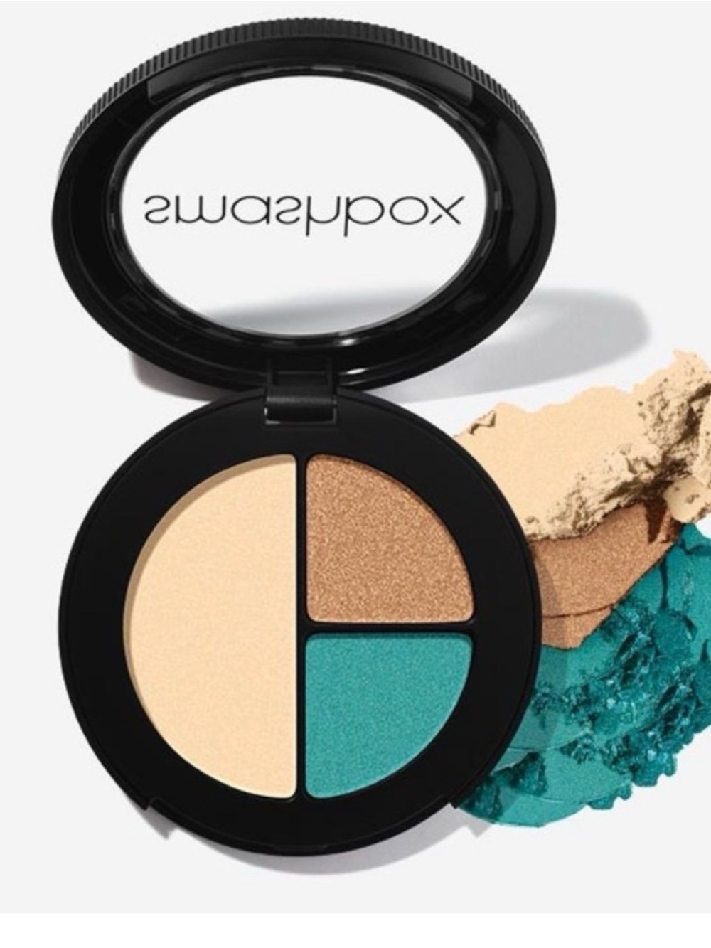 Eye Shadow Quad Palette by Smashbox — Teal & Gold color ON LOCATION
